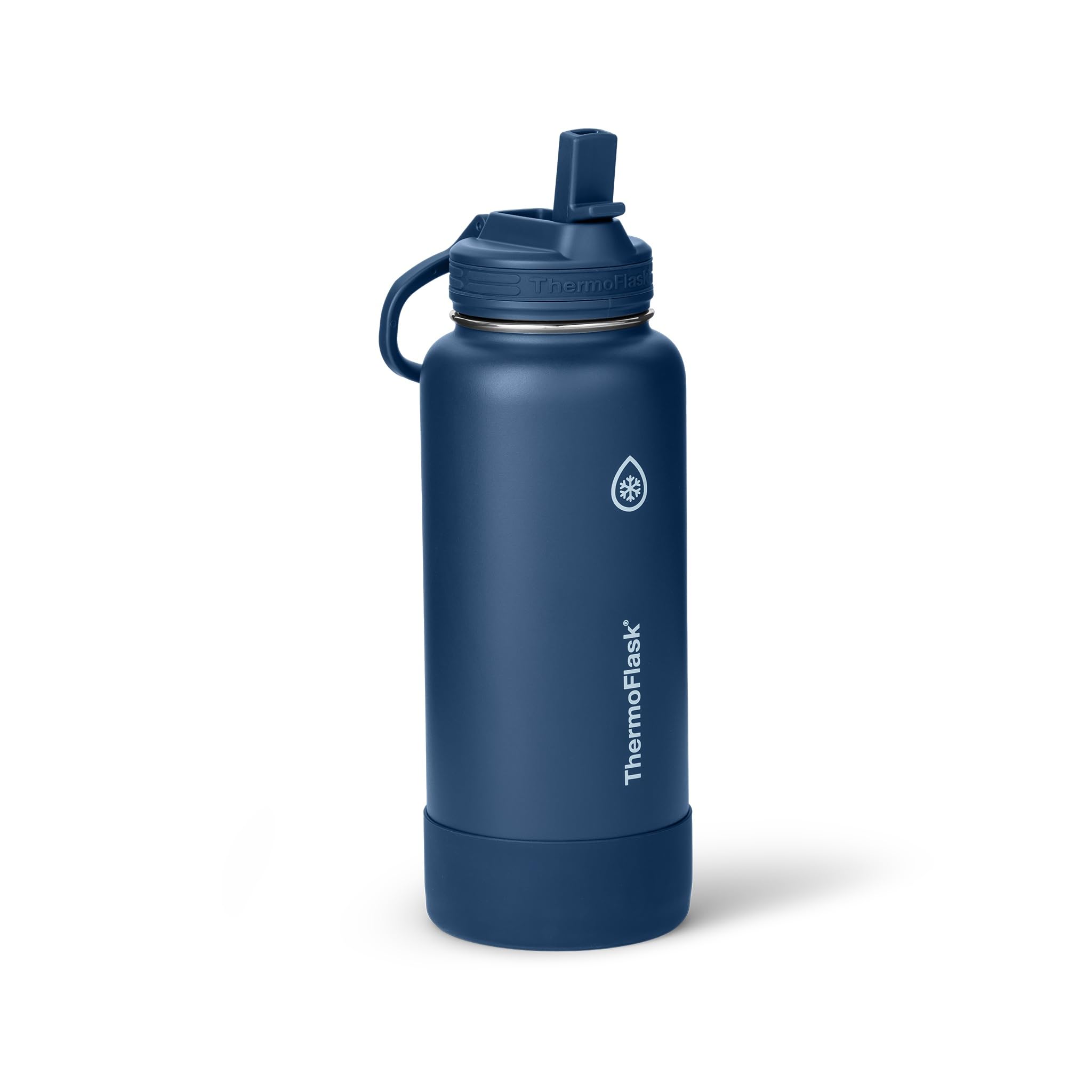ThermoFlask Insulated Water Bottle with Straw Lid (24 oz, Purple Sunset) - Leakproof, Stainless Steel Water Bottle for Cold & Hot Drinks, Travel & Daily Hydration
