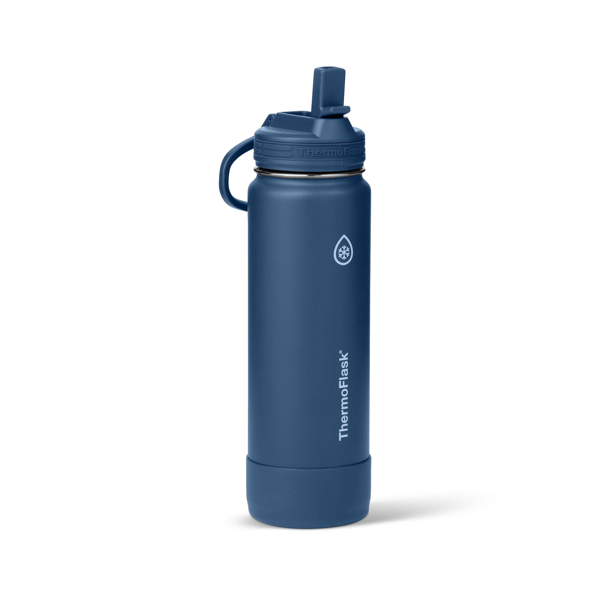 ThermoFlask Insulated Water Bottle with Straw Lid (24 oz, Purple Sunset) - Leakproof, Stainless Steel Water Bottle for Cold & Hot Drinks, Travel & Daily Hydration