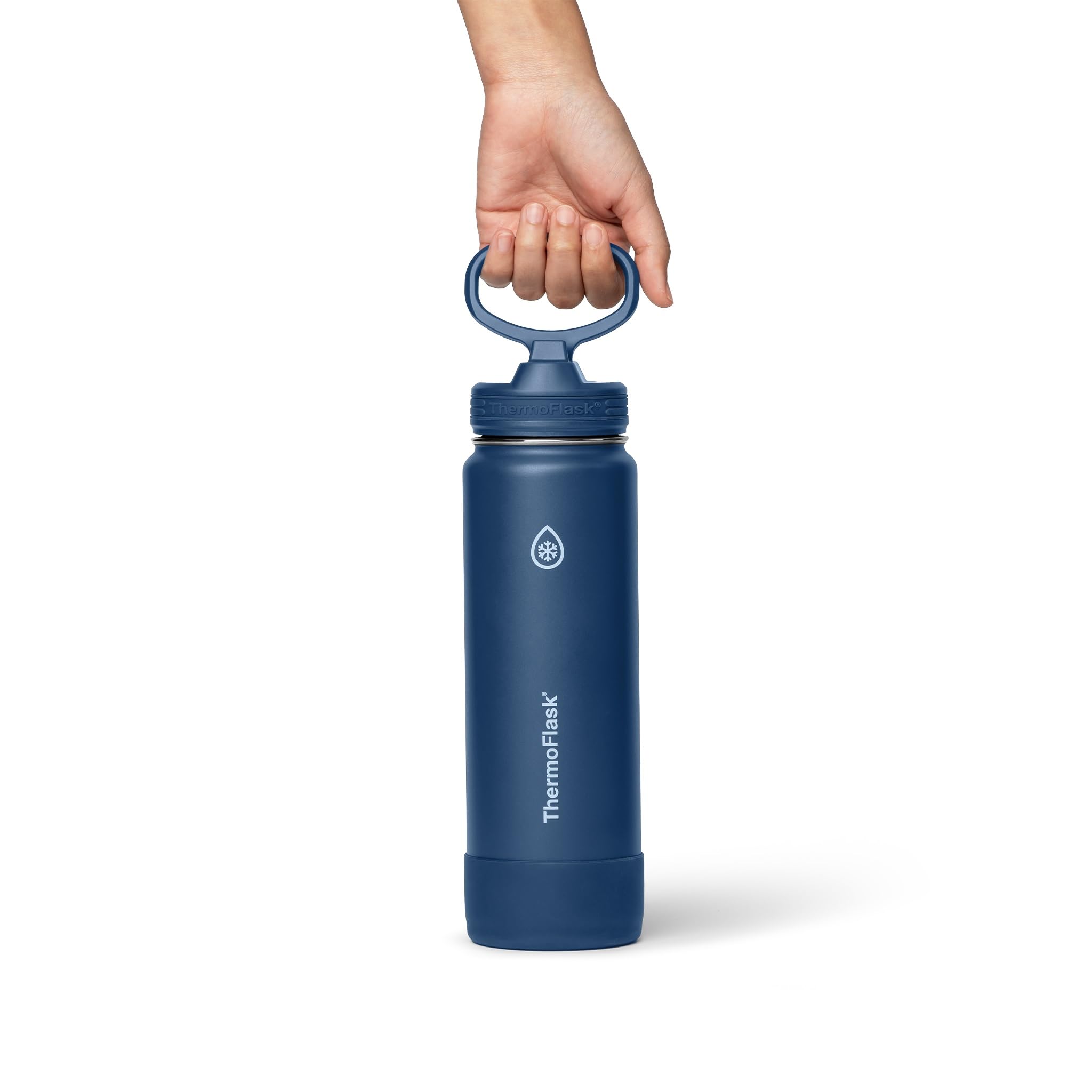 ThermoFlask Insulated Water Bottle with Straw Lid (24 oz, Purple Sunset) - Leakproof, Stainless Steel Water Bottle for Cold & Hot Drinks, Travel & Daily Hydration