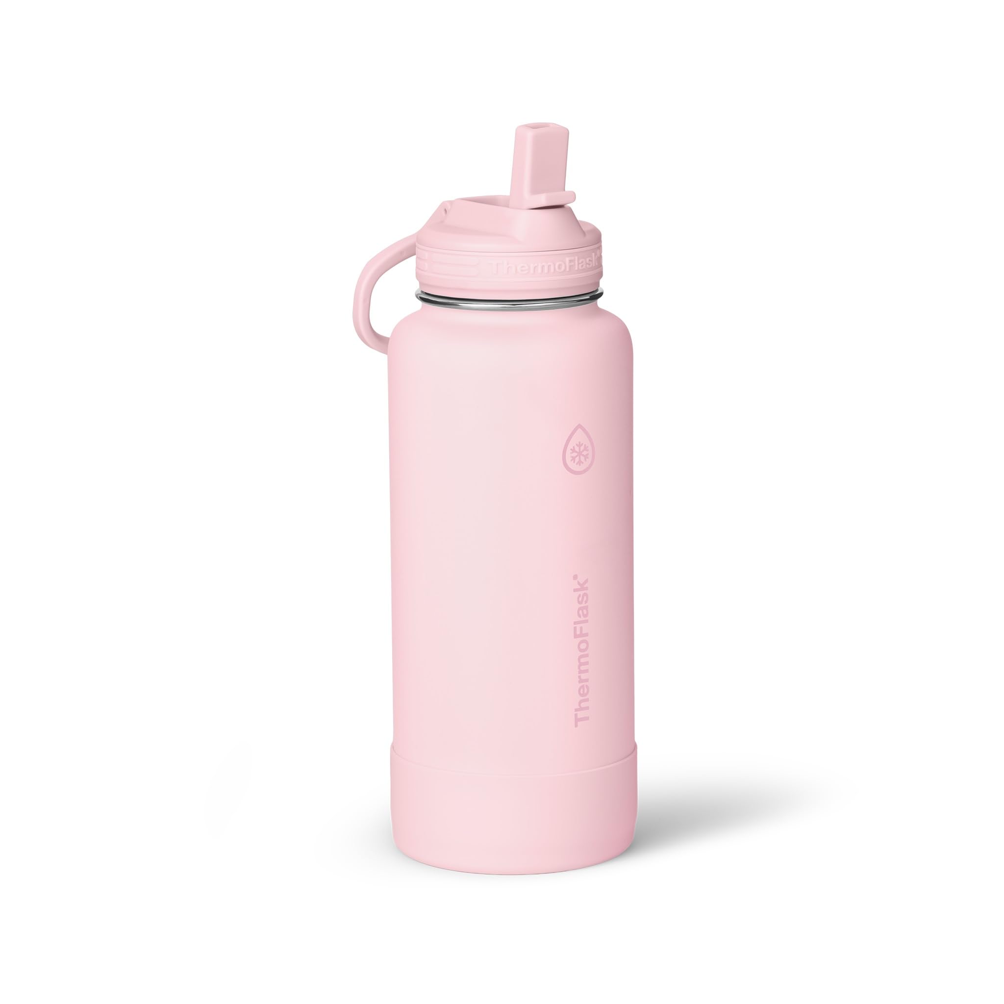 ThermoFlask Insulated Water Bottle with Straw Lid (24 oz, Purple Sunset) - Leakproof, Stainless Steel Water Bottle for Cold & Hot Drinks, Travel & Daily Hydration