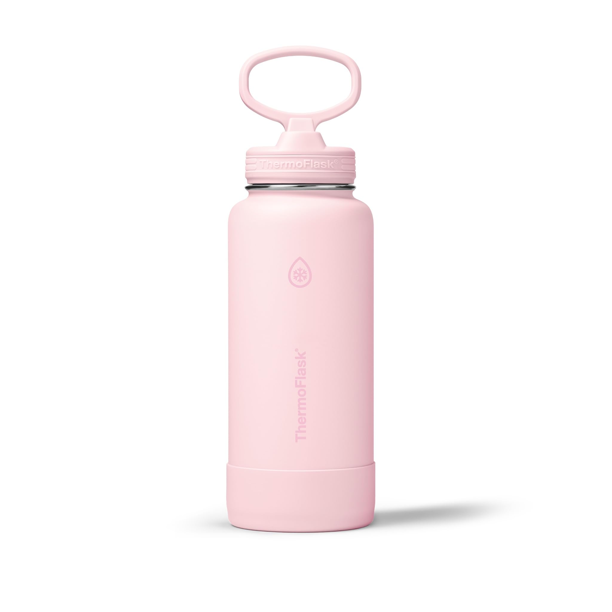 ThermoFlask Insulated Water Bottle with Straw Lid (24 oz, Purple Sunset) - Leakproof, Stainless Steel Water Bottle for Cold & Hot Drinks, Travel & Daily Hydration