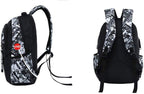 Asge Large Nylon Backpacks for Boys & Girls, Waterproof Satchel with Print, School Bags for 8-16 Years