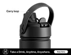POWCAN 26 oz Insulated Water Bottle with 2-in-1 Straw and Spout Lid, Keep Cold 24H, Leak-Proof, Fits in Car Cup Holder, Stainless Steel Water Bottle for Sports, Travel, and School (Cotton Candy)