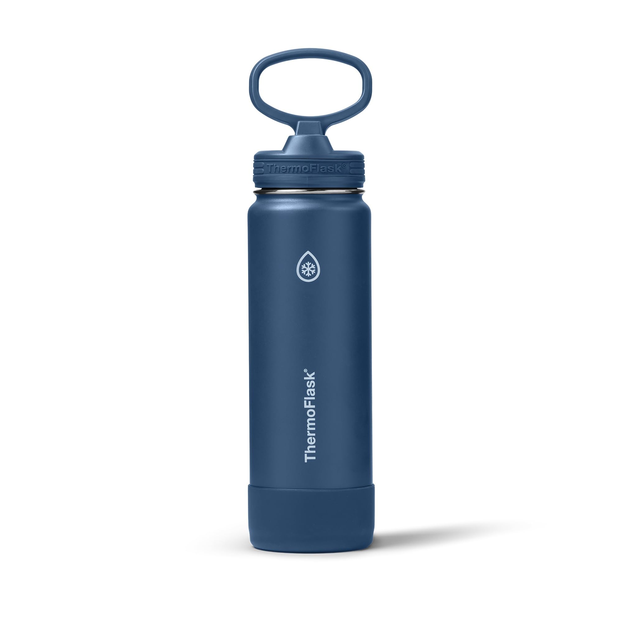 ThermoFlask Insulated Water Bottle with Straw Lid (24 oz, Purple Sunset) - Leakproof, Stainless Steel Water Bottle for Cold & Hot Drinks, Travel & Daily Hydration