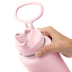ThermoFlask Insulated Water Bottle with Straw Lid (24 oz, Purple Sunset) - Leakproof, Stainless Steel Water Bottle for Cold & Hot Drinks, Travel & Daily Hydration