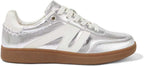 LUCKY STEP Women Classic Retro Gum Sole Fashion Sneakers Casual Tennis Skate Shoe Genuine Leather Walking Footwear Anti Slip Trainers