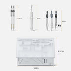 Nicpro 22 PCS Compass Geometry Tools with Case, Drafting Tools Geometry Set with Swing Arm Protractor, Rulers, Metal Compass, Square Set, Mechanical Pencil, Back to School Supplies for Students