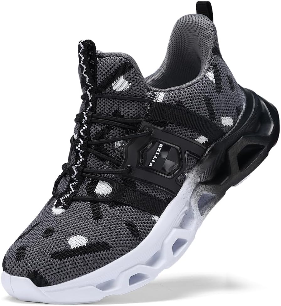VITUOFLY Boys Sneakers Kids Running Shoes Girls Mesh Fitness Shoe Indoor Training Sneaker Lightweight Outdoor Sports Athletic Tennis Shoes for Little Kid/Big Kid