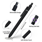 UIXJODO 12 Pcs Gel Pens 0.5mm Quick Dry Black Ink Pens Fine Point Smooth Writing Pens, Cute Office and School Supplies Gifts for Women Teacher Students (12 Pcs Morandi and Vintage Gold)