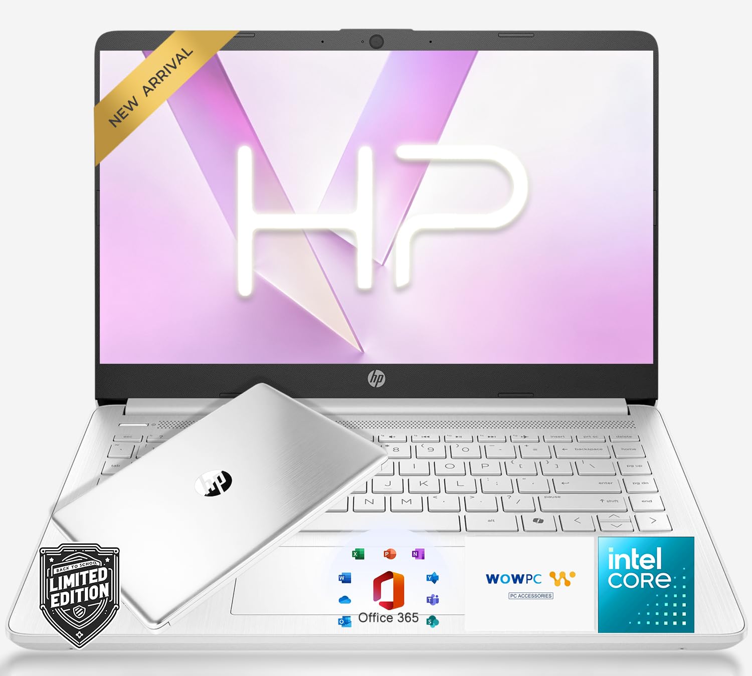 HP 14" Everyday Laptop • Copilot AI • Latest Intel 4-Core Processor • 4GB RAM • 64GB eMMC + 1TB Cloud Storage • 2026 Edition • Windows 11 • Microsoft 365 • Thin & Portable • Royal Blue