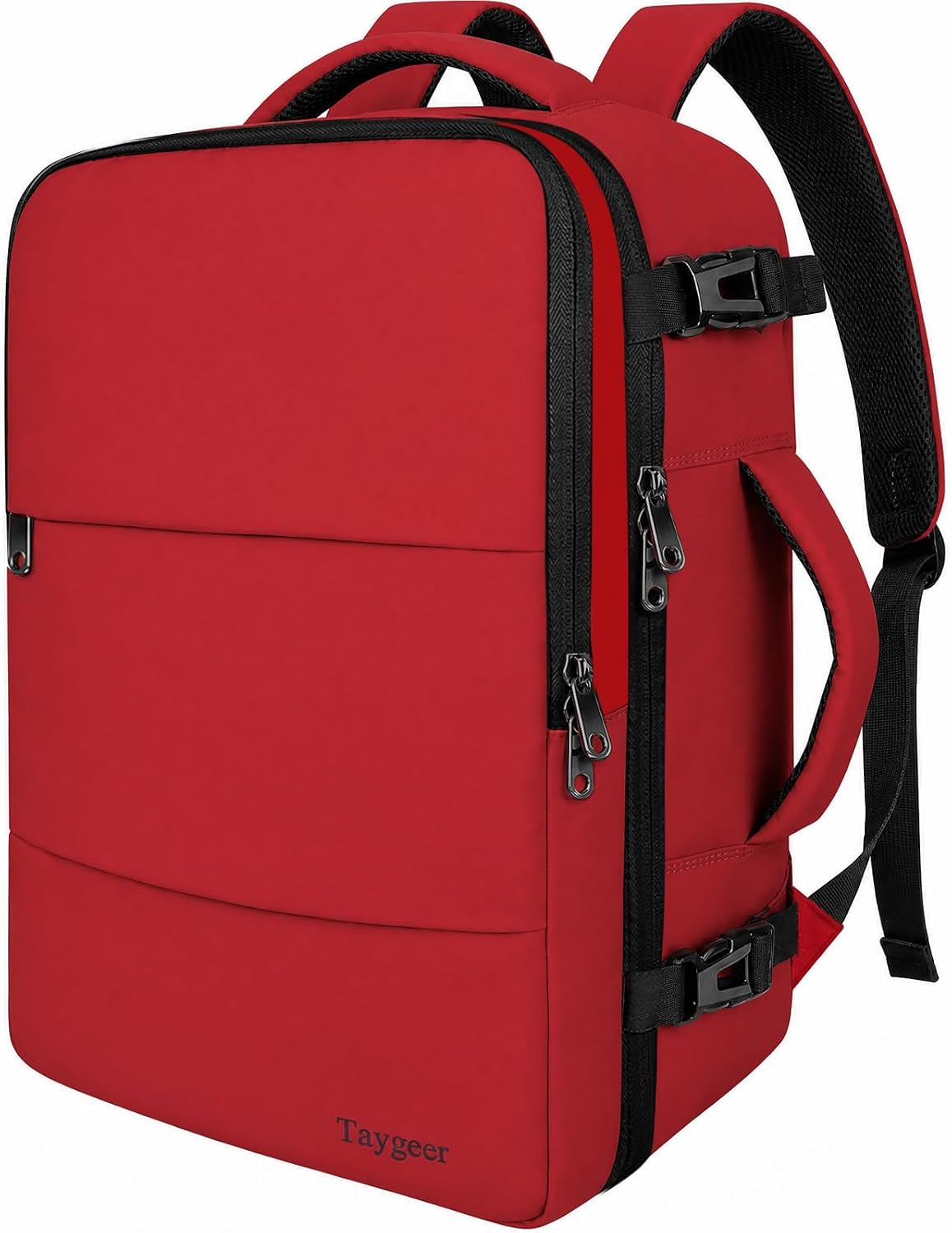 Taygeer Travel Laptop Backpack for Men Women, Airplane Approved Travel Backpack Suitcase with Water Bottle Pocket, Lightweight College 35l Luggage Bag 15.6inch Laptop Mochila Gifts for Business,Black