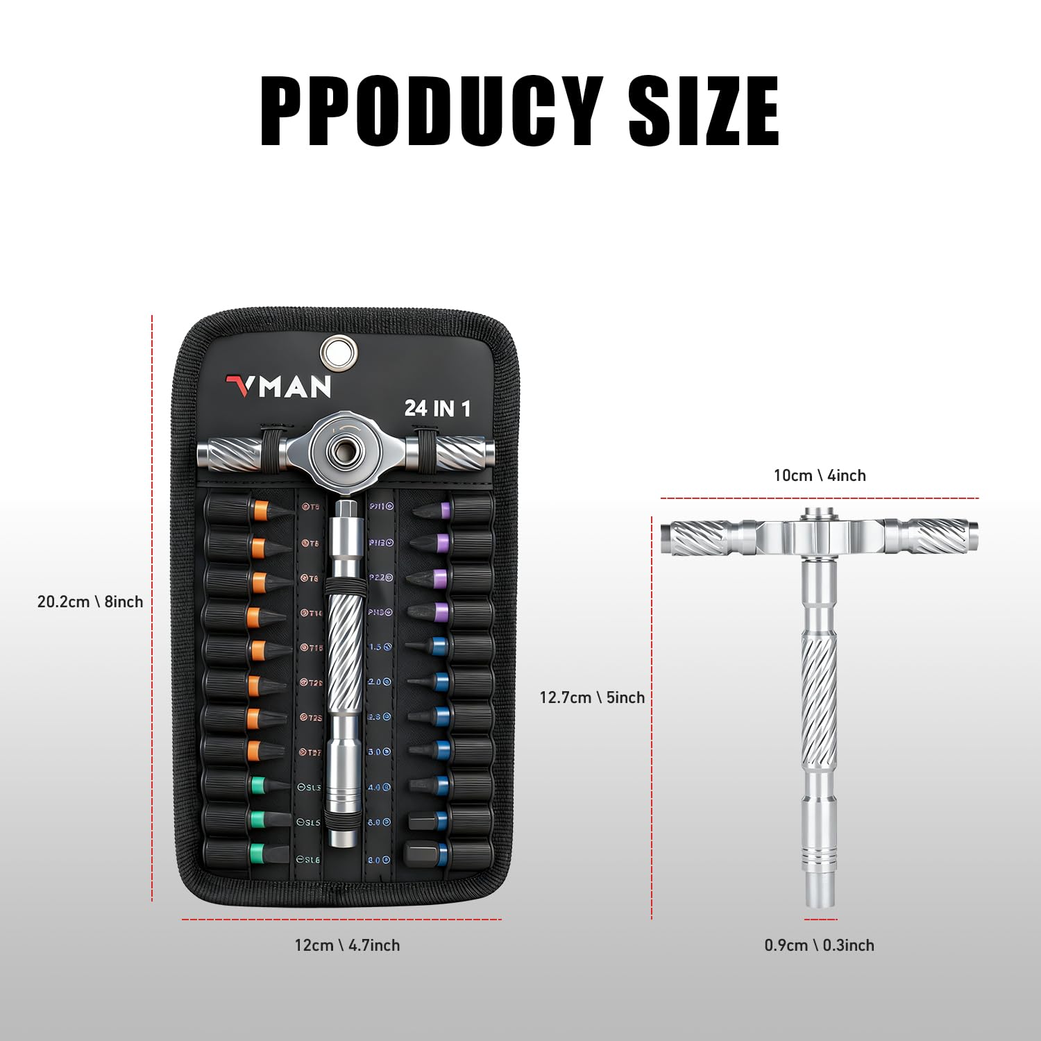 VMAN Ratchet Screwdriver Set, magnetic Screwdriver sets, S2 Steel Bits, DIY Combination Flexible Shaft, Suitable for Furniture Assembly, Precision Electrical Appliance Repair, Bicycle Tools