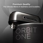 Kitchen Mama Orbit One Rechargeable Electric Can Opener: Hands-free, USB-C Charging, Automatic Stop, Smooth Edge, Safety, Blade for Large Cans, Heavy Duty, Soda and Pop Can, with Storage Box (Black)