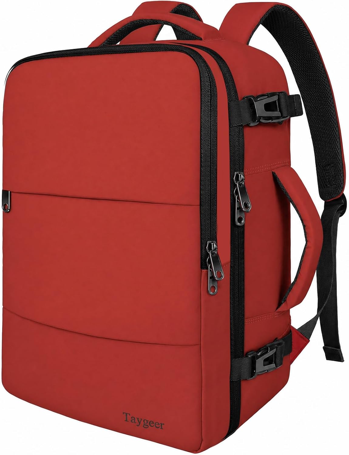 Taygeer Travel Laptop Backpack for Men Women, Airplane Approved Travel Backpack Suitcase with Water Bottle Pocket, Lightweight College 35l Luggage Bag 15.6inch Laptop Mochila Gifts for Business,Black