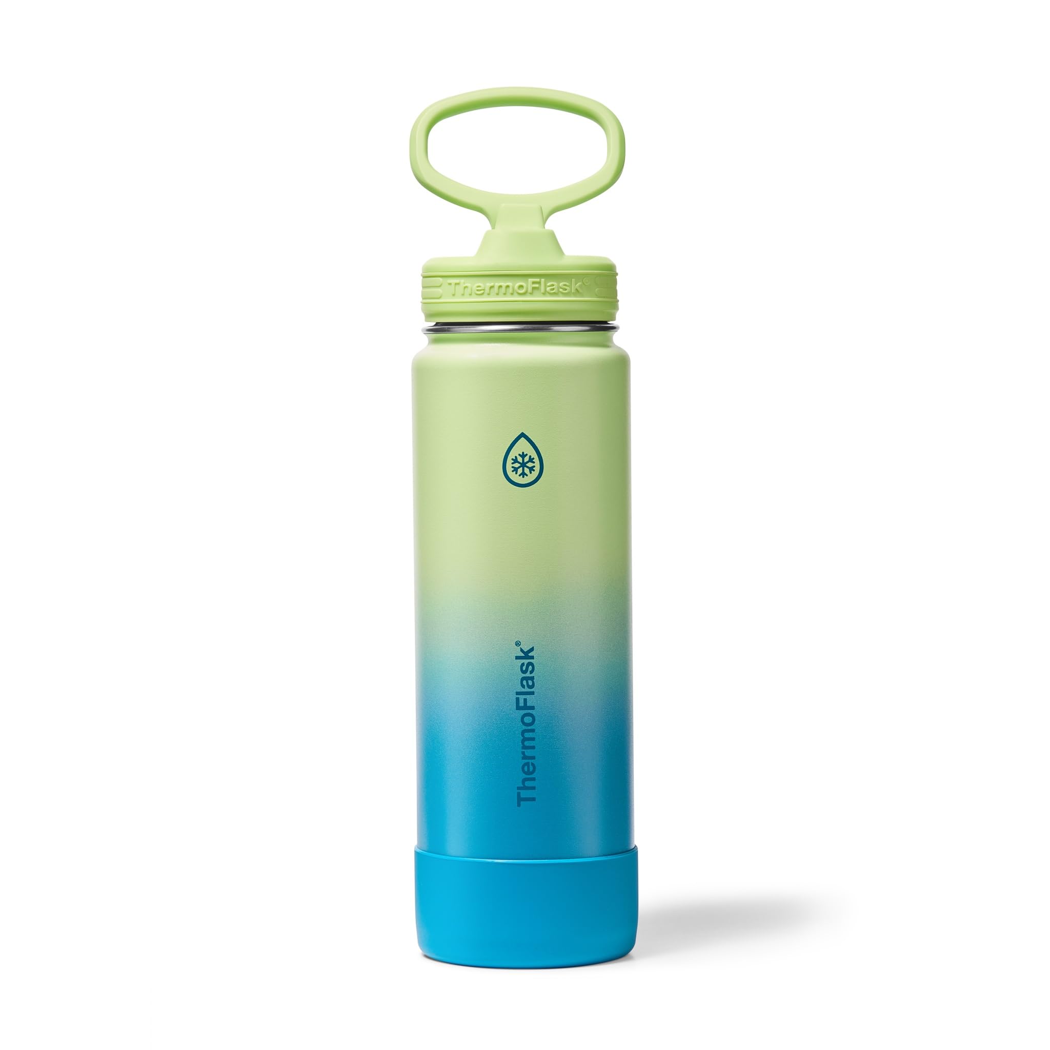 ThermoFlask Insulated Water Bottle with Straw Lid (24 oz, Purple Sunset) - Leakproof, Stainless Steel Water Bottle for Cold & Hot Drinks, Travel & Daily Hydration