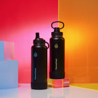 ThermoFlask Insulated Water Bottle with Straw Lid (24 oz, Purple Sunset) - Leakproof, Stainless Steel Water Bottle for Cold & Hot Drinks, Travel & Daily Hydration