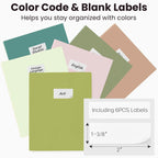 Sooez 6Pack Folders with Pockets, Pastels Colors, Heavy Duty Pocket Folder, Plastic Folders with Pockets, 2-Pocket Folder Bulk, Aesthetic File Folder, Back to School Office Filing Supplies