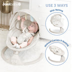 Jool Baby Nova Baby Swing for Infants – Bluetooth Music, Remote (Gray) | Keep Baby Happy While Getting Things Done – Gentle Side-to-Side Motion Helps Baby Feel Content