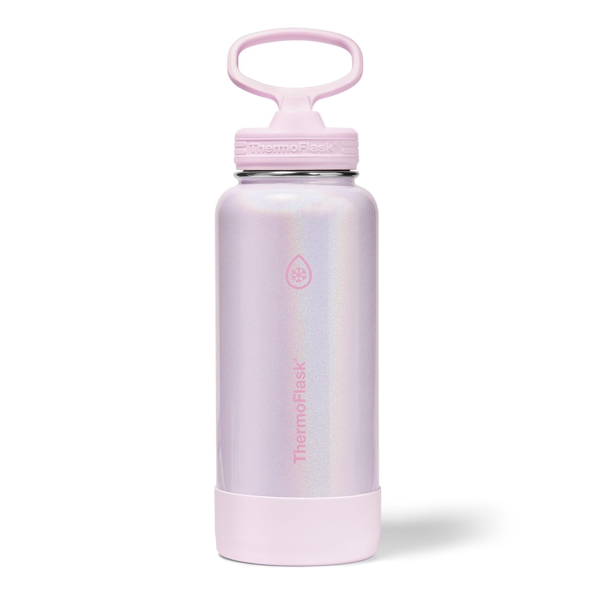 ThermoFlask Insulated Water Bottle with Straw Lid (24 oz, Purple Sunset) - Leakproof, Stainless Steel Water Bottle for Cold & Hot Drinks, Travel & Daily Hydration