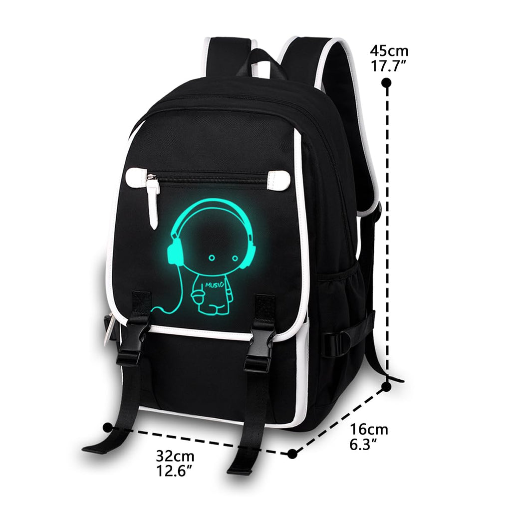 Asge Large Nylon Backpacks for Boys & Girls, Waterproof Satchel with Print, School Bags for 8-16 Years