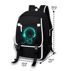 Asge Large Nylon Backpacks for Boys & Girls, Waterproof Satchel with Print, School Bags for 8-16 Years