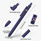 UIXJODO 12 Pcs Gel Pens 0.5mm Quick Dry Black Ink Pens Fine Point Smooth Writing Pens, Cute Office and School Supplies Gifts for Women Teacher Students (12 Pcs Morandi and Vintage Gold)