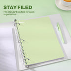 SUNEE Spiral Notebooks, 1-Subject, 5 Pack, College Ruled Paper, 8" x 10-1/2", 70 Sheets per Notebook,3-Hole Punched Paper, Pink,Purple, Blue, Green, Yellow Spiral Lined Notebooks for School,Work