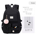 abshoo Big Student Laptop Backpack For College Women Middle High School Teen Girls Bookbag Travel Daypack (Black) | For College