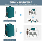 Taygeer Travel Laptop Backpack for Men Women, Airplane Approved Travel Backpack Suitcase with Water Bottle Pocket, Lightweight College 35l Luggage Bag 15.6inch Laptop Mochila Gifts for Business,Black