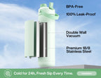 POWCAN 26 oz Insulated Water Bottle with 2-in-1 Straw and Spout Lid, Keep Cold 24H, Leak-Proof, Fits in Car Cup Holder, Stainless Steel Water Bottle for Sports, Travel, and School (Cotton Candy)