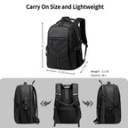 ARCTIC HUNTER AH Business Laptop Backpack for Men Work Commuting, 30L Large Travel Carry On Backpack Flight Approved for Airplane, Professional College Backpacks Casual Daypack Black