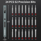 SHARDEN Mini Electric Screwdriver, 29 in 1 Small Electric Screw Driver Kit with 24 Magnetic Bits, Precision Cordless Repair Tool for Phone, Camera, Laptop, Watch