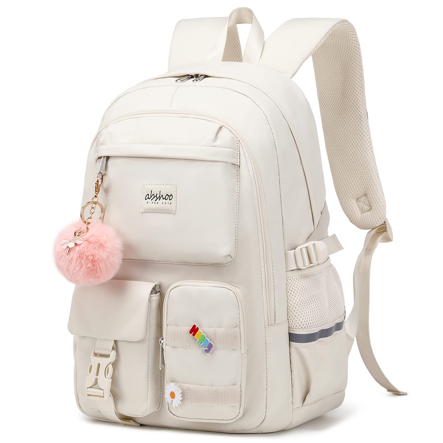 abshoo Big Student Laptop Backpack For College Women Middle High School Teen Girls Bookbag Travel Daypack (Black) | For College