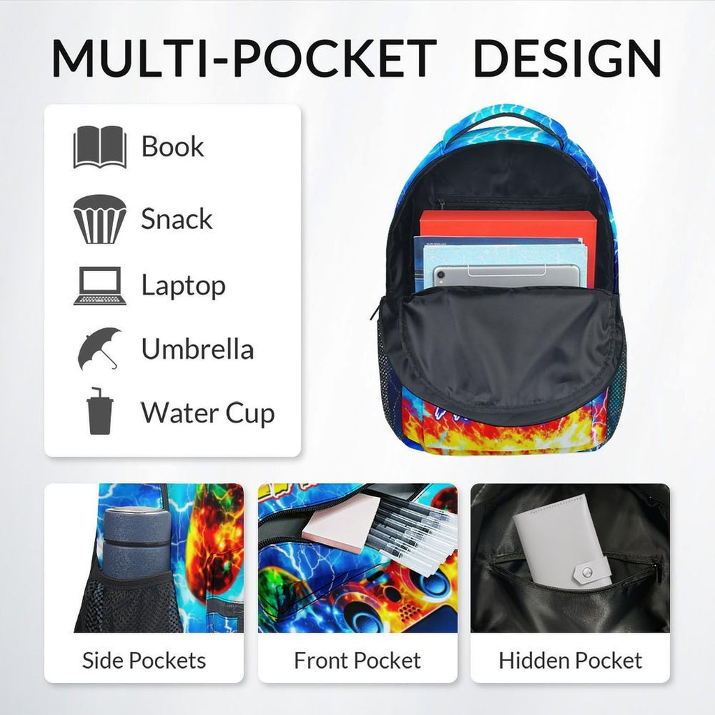 Dinosaur Backpack for Kids Personalized Boys Truck Bookbag with Name - 17 Inch Toddler School Bag with Padded Straps for Preschool Kindergarten Elementary