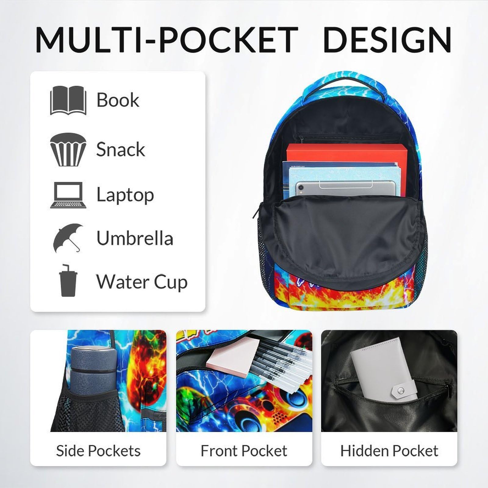 Dinosaur Backpack for Kids Personalized Boys Truck Bookbag with Name - 17 Inch Toddler School Bag with Padded Straps for Preschool Kindergarten Elementary