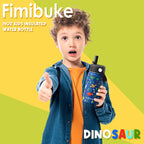 Fimibuke Kids Insulated Water Bottle, 14oz BPA FREE 18/8 Stainless Steel Travel Tumbler Double Wall Vacuum Leak Proof Kids Cup with Straw Metal Water Bottle for School Boys Girls(1 Pack, Rainbow)