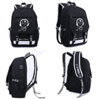 Asge Large Nylon Backpacks for Boys & Girls, Waterproof Satchel with Print, School Bags for 8-16 Years