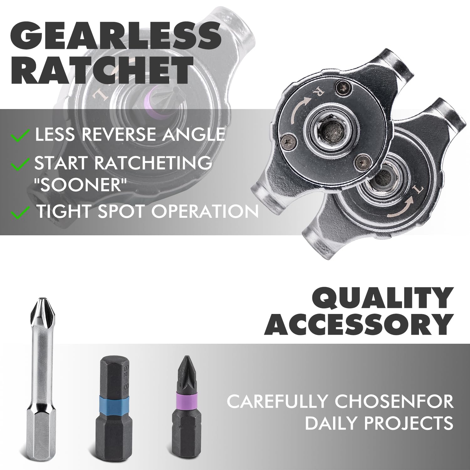 VMAN Ratchet Screwdriver Set, magnetic Screwdriver sets, S2 Steel Bits, DIY Combination Flexible Shaft, Suitable for Furniture Assembly, Precision Electrical Appliance Repair, Bicycle Tools