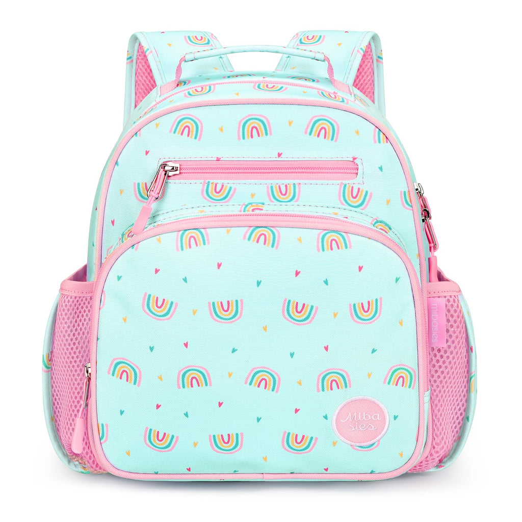 mibasies Kids Backpack for Girls: Girls Backpack 5-8 - Kindergarten Elementary School Bookbag for Girl - Flower Pink