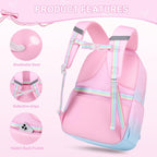 DIGOBAY Backpack for Girls, 3PCS Girls Backpack for School with Lunch Bag Pencil Case, Cute Kids Teens Bookbag for Kindergarten Elementary Preschool Middle School (Pink)