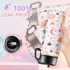 Back to School, Personalized Insulated Water Bottle for Kids 18oz Custom Name Stainless Steel Sports Water Bottles with Straw Lid Gifts for girls Boys woman man School Sports