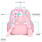 mibasies Kids Backpack for Girls: Girls Backpack 5-8 - Kindergarten Elementary School Bookbag for Girl - Flower Pink