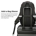 Swissdigital Design Laptop Backpack with USB Charging Port, Travel Backpack Fits 15.6 inches Computer, 31L College School Backpack for Men, Black | SD803-01