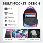 Unicorn Backpack for Girls Custom School Bookbag with Name - Personalized Toddler Schoolbag with Rainbow for Preschool Kindergarten Elementary (17 Inch)