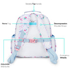mibasies Kids Backpack for Girls: Girls Backpack 5-8 - Kindergarten Elementary School Bookbag for Girl - Flower Pink