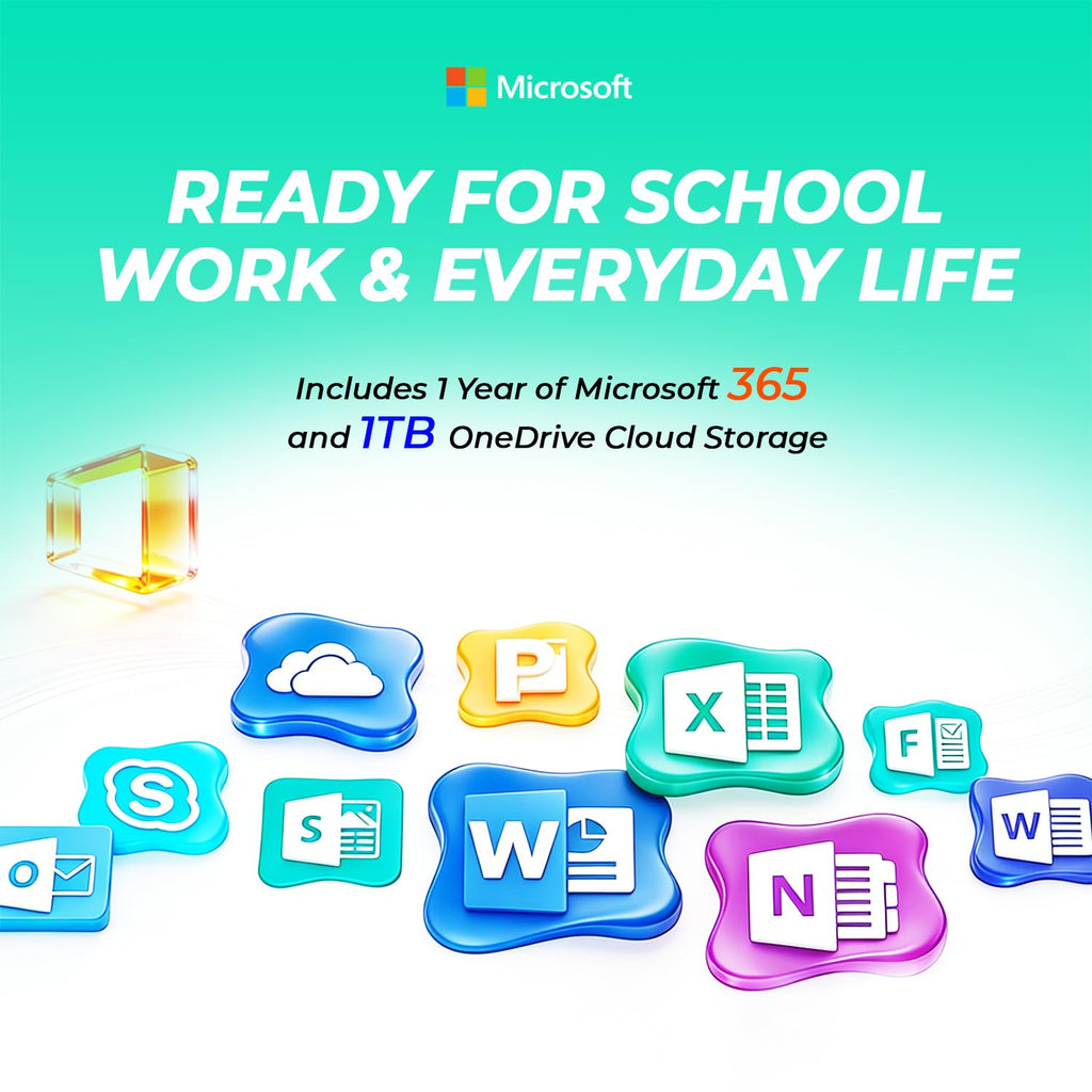 HP 14" Everyday Laptop • Copilot AI • Latest Intel 4-Core Processor • 4GB RAM • 64GB eMMC + 1TB Cloud Storage • 2026 Edition • Windows 11 • Microsoft 365 • Thin & Portable • Royal Blue