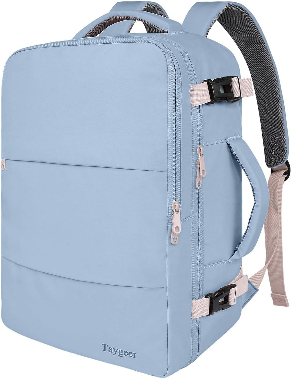 Taygeer Travel Laptop Backpack for Men Women, Airplane Approved Travel Backpack Suitcase with Water Bottle Pocket, Lightweight College 35l Luggage Bag 15.6inch Laptop Mochila Gifts for Business,Black
