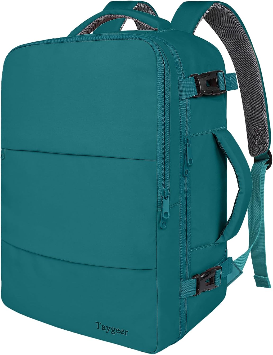 Taygeer Travel Laptop Backpack for Men Women, Airplane Approved Travel Backpack Suitcase with Water Bottle Pocket, Lightweight College 35l Luggage Bag 15.6inch Laptop Mochila Gifts for Business,Black