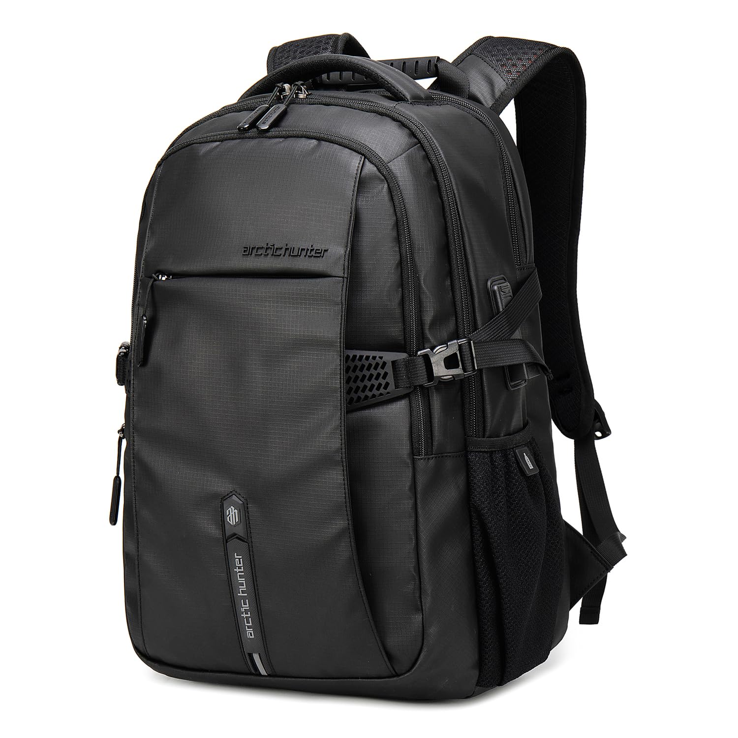 ARCTIC HUNTER AH Business Laptop Backpack for Men Work Commuting, 30L Large Travel Carry On Backpack Flight Approved for Airplane, Professional College Backpacks Casual Daypack Black