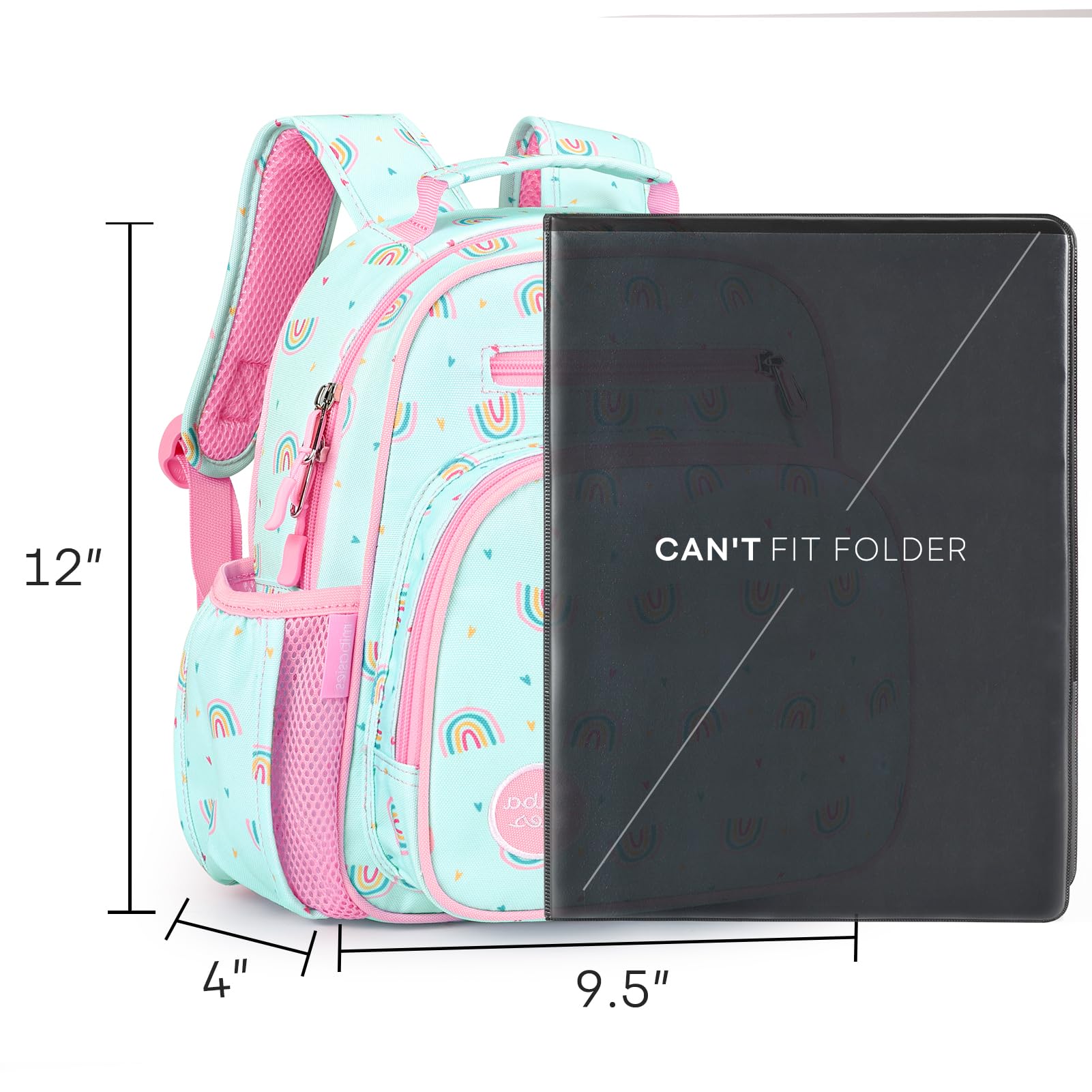 mibasies Kids Backpack for Girls: Girls Backpack 5-8 - Kindergarten Elementary School Bookbag for Girl - Flower Pink